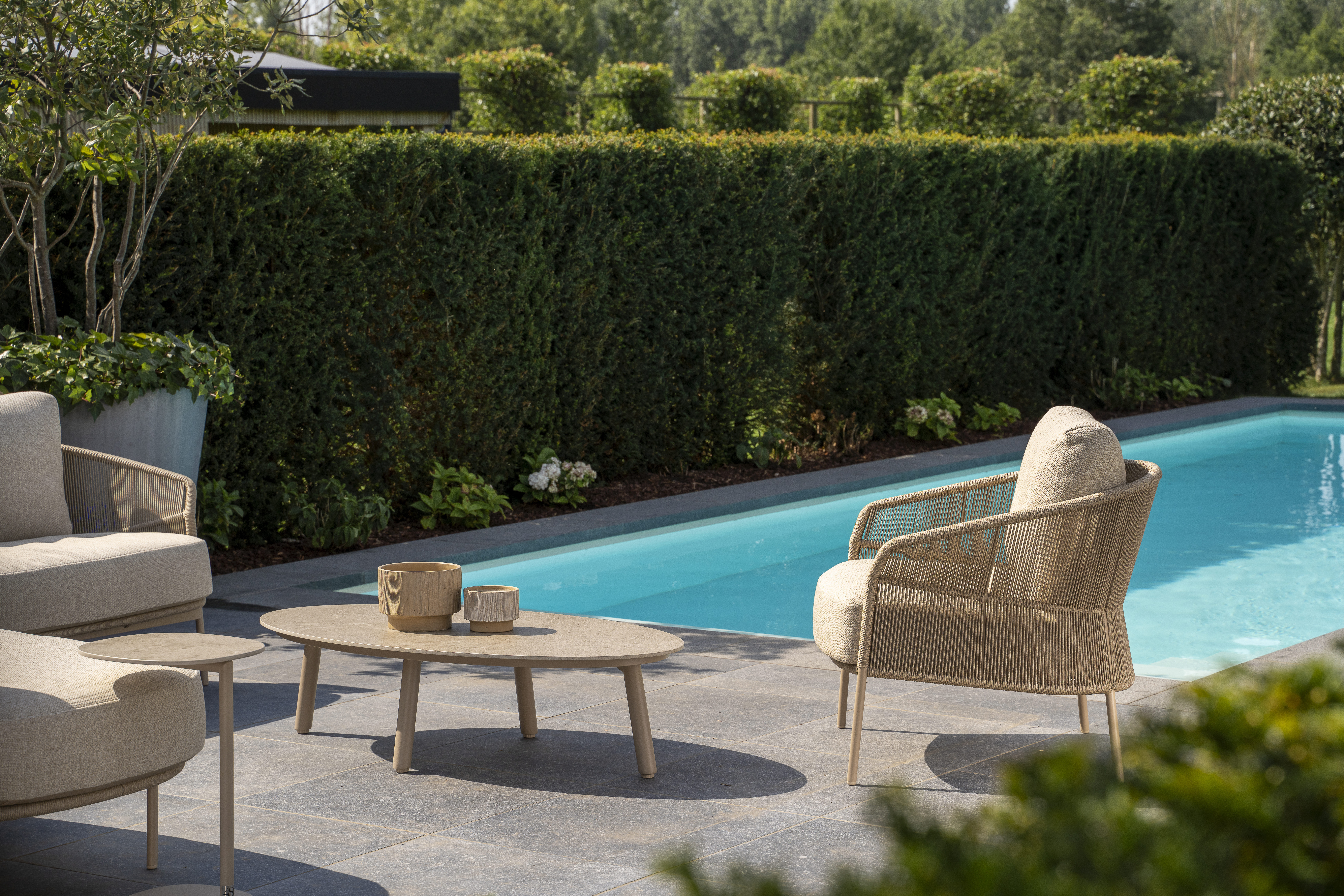 Taste Salute Coffee Table Ellips Ceramic 120x65cm - Latte